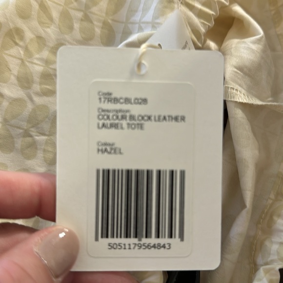 NWT Orla Kiely Leather Laurel Tote Shoulder Bag - Picture 3 of 3
